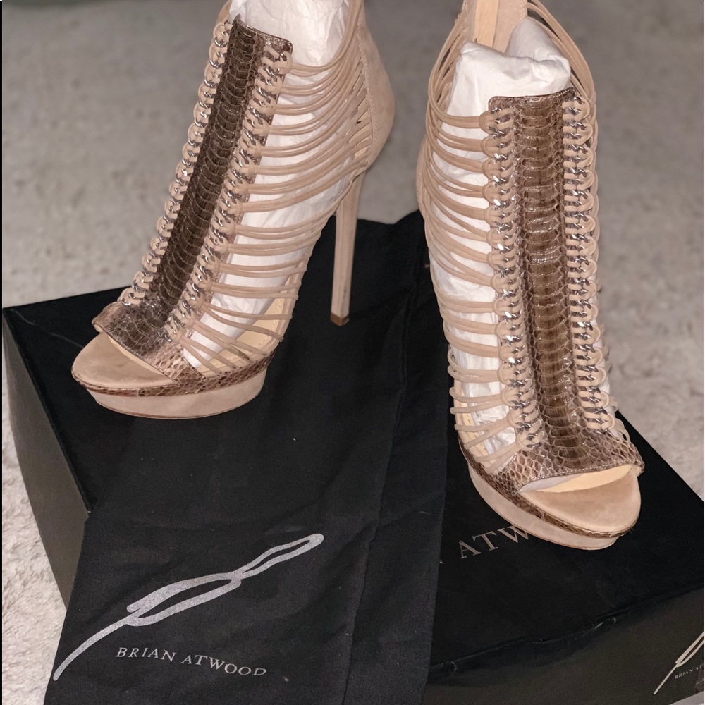 Brian Atwood caged Frontera sandal heels